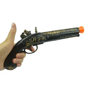 Vintage pirate flintlock pistol toy prop for Halloween costume party performance