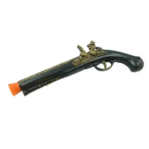 Vintage pirate flintlock gun toy for halloween costume party cosplay props black gold
