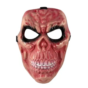 Τρομακτική κόκκινη μάσκα κρανίου Halloween για αξεσουάρ πάρτι και εορταστική διακόσμηση.