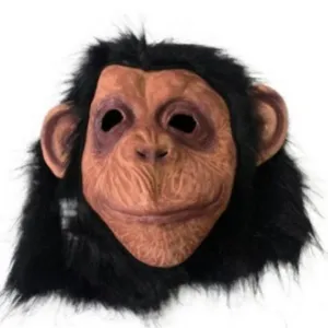 Halloween Gorilla Mask Realistic Chimpanzee Latex Costume Party Animal Headwear Prop