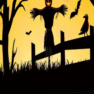 Halloween party scary prop detail decoration spooky silhouette background design graphic element