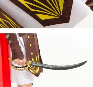 Disfraz de soldado guerrero romano Halloween cosplay espectáculo escénico detalles vista
