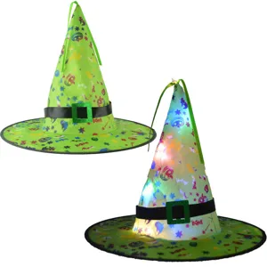 Chapeau de sorcière LED Halloween Lumineux Fête Coiffe Fantôme Festival Costumes Accessoire