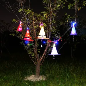Halloween leuchtende Hexenhut hängende Dekoration mit bunten LED Lichtern für Partys
