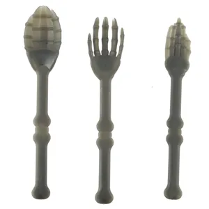 Halloween skeleton tableware set creative plastic spoon fork party decoration props main display