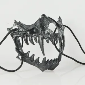 Halloween Scary Skull Mask Demon Devil Bone Mask Cosplay Costume Party Props Black