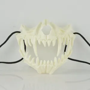 Halloween skull half face mask horror animal bone mask for party cosplay costume props