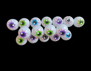 Halloween toy eyeballs plastic horror props spooky prank party decorations detail shot