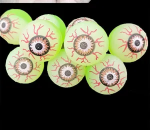 Balles rebondissantes Halloween yeux lumineux jouets effrayants caoutchouc fête