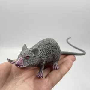 Finto ratto realistico per scherzi di Halloween, oggetti di scena spaventosi, topo di plastica.