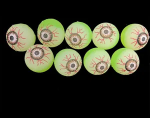Balles rebondissantes œil de fantôme d'Halloween, jouets en caoutchouc, cadeaux amusants pour enfants.
