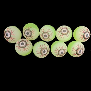 Jouet balle rebondissante œil en caoutchouc d'Halloween, globe oculaire effrayant vert cadeau.