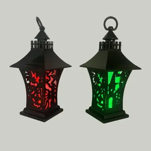 Halloween Kasteel Wind Lamp LED Elektronische Kaars Pompoen Lamp Plastic Hol Gloeiend Feest Ornament Huis Decoratie