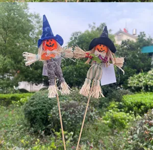 Halloween cute pumpkin scarecrow witch hat doll for ghost festival party scene decoration