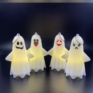 Halloween decorativo ciondolo luce fantasma candela elettronica LED festa lampada.