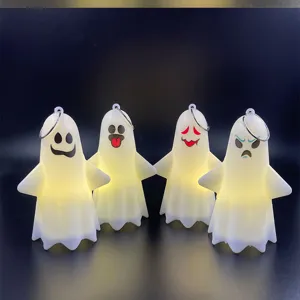 Halloween fantasma luminoso LED luce notte ciondolo dettaglio festa spettrale