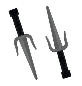 Halloween Kunststof Sai Speelgoed Ninja Wapen Cosplay Kostuum Accessoire Zwart Grijs