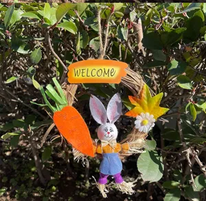 Osterhase Kranz Hängeornament skandinavisch Stil Heimdekor Karotte Schild Anhänger