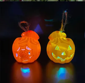 Halloween pumpkin hanging lights with LED glowing effect, perfect party decoration ornaments.