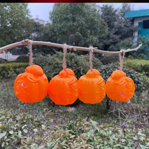 Halloween pumpkin hanging light decoration, outdoor garden tree branch hanging ornament props.