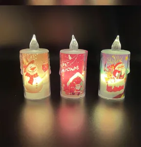 Weihnachts LED elektronische Kerzen Set, romantische leuchtende Simulationskerzen Party.
