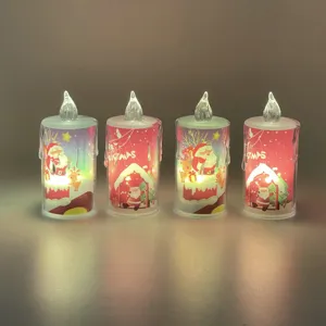 Weihnachten LED elektronische Kerze Simulation leuchtend rauchfreie Party Heimdekor 4 Stk