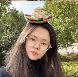 Mini Mexican straw hat headband cute festival hair accessory for party dress up and cosplay