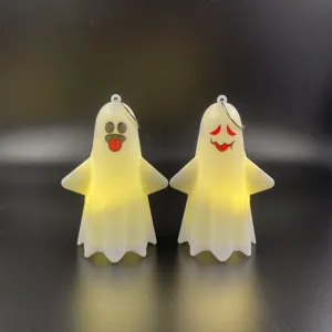 Halloween LED fantasma luce pendente spaventoso festa decorazione appendere lumino 2pz