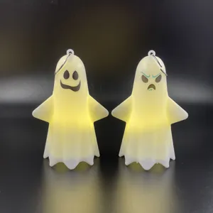 Halloween decorativo fantasma LED luce appendere ciondolo per festa spaventosa vacanza