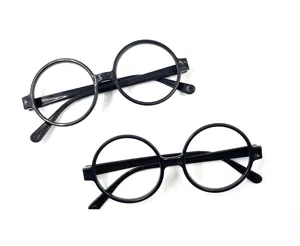 Classic black round frame glasses costume accessory for adult and kids party wear.