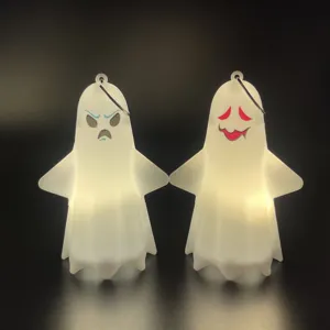 Carino Halloween LED luminoso fantasma luce notturna per decorazione festa ornamenti