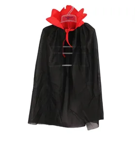 Children Halloween vampire cape black red stand collar party costume performance cloak