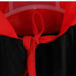 Black red Halloween vampire cloak costume detail close up kids cosplay performance cape
