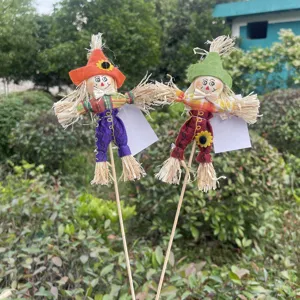 Halloween scarecrow doll cute cartoon pumpkin autumn festival garden decoration prop