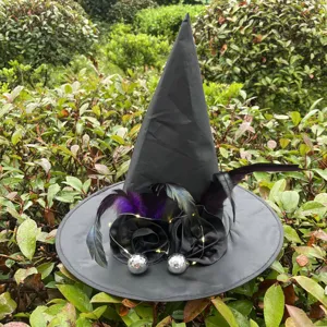 Chapeau de sorciere lumineux accessoire de costume fete Halloween accessoire magique!