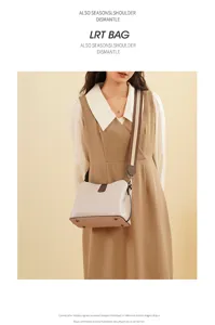 Elegante borsa a tracolla da donna con cinturino largo, borsa casual in pelle sintetica.