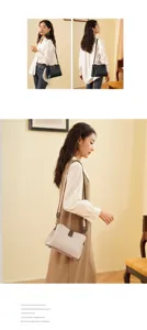 Borsa a secchiello a tracolla da donna elegante vista dettagliata, accessorio chic.