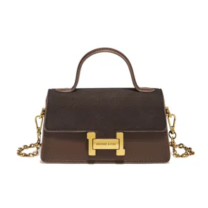 Women's Fashion Synthetic Leather Crossbody Bag Small Square Bag Urban Minimalist Chic Shoulder Bag Daily Matching Handbag
