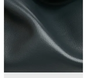 Detailed close-up view of premium dark grey leather texture showing fine grain and sheen.