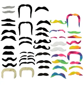 Set di baffi finti per travestimenti, accessori per feste di Halloween e carnevale divertenti.