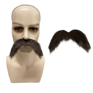Baffi Finti di Halloween Divertente Barba a Manubrio Oggetto di Scena per Ballo in Maschera Cosplay Festa Tessuto Barba Uomo Decorazione