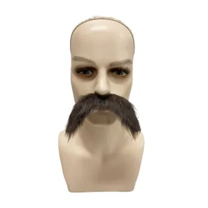 Finto baffo accessorio costume di Halloween divertente barba per festa in maschera