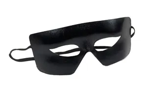 Maschera da festa di carnevale nera mezza faccia per uomo costume travestimento occhi