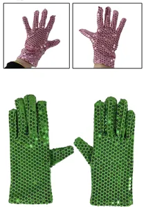 Adult sequin stage gloves colorful dancing party performance costume accessories pairs