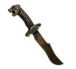 Cosplay Tierkopf Dolch Requisite Retro Gold Waffe Party Performance Bühnenzubehör Neu