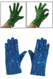 Adult sequin stage gloves for dancing party costume fashion performance colorful glove.