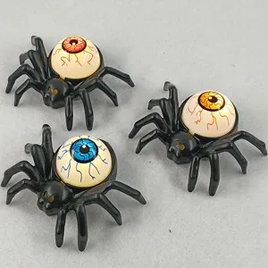 Halloween LED leuchtende Spinnen-Nachtlampe mit farbigen Glühaugen für Party-Dekoration.