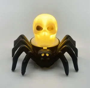 Halloween LED Spinne Totenkopf Nachtlicht Dekoration Geisterfest Party Atmosphaere Lampe.
