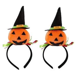 Halloween witch hat pumpkin headband cute party hair hoop kids festive costume accessory