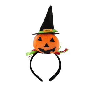 Halloween witch hat pumpkin headband cute party hair accessory for kids and children